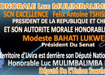 Sud-Kivu : Un meeting de prière pour la RDC et de soutien à l’honorable Luc Mulimbalimba annoncé ce samedi 22 Mai à Uvira