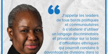 RDC : Bintou Keita encourage le parlement à adopter la proposition de loi contre le tribalisme, le racisme et la xénophobie