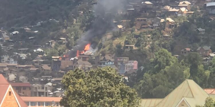Urgent-Bukavu : Un nouvel incendie en cours sur avenue Murundu dans la commune de Kadutu